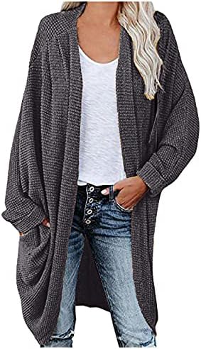 Ženski prevelizirani džemperi džemper s dugim kardiganom dugim jaknom duksera Cardigan džemper jakna