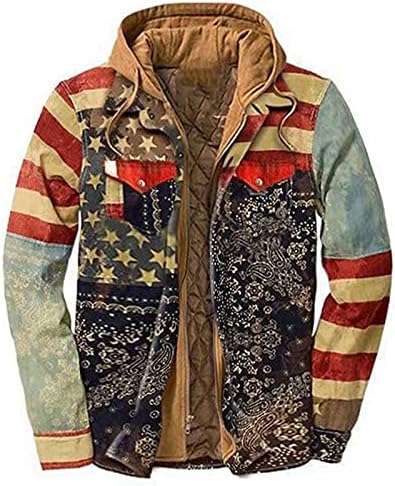 ZDFER podstavljene jakne majice za muške, jesen zimski kapuljač za provjereni kaput od patentnih