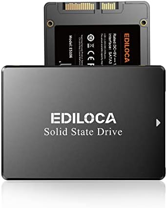 Ediloca ES106 512GB SSD SATA III 2.5 3D NAND Interni čvrsti disk, do 550MB / s čitanje, Nadogradnja memorije i memorije računara ili laptopa