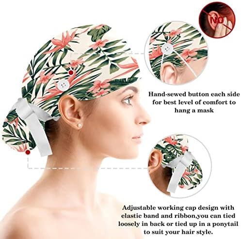 Classic tropsko vintage stil pilinge Hirurške žene sa gumb podesivim šeširima hirurškim kapicama sa šljokicom za žene