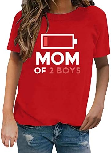 Mama od 2 dječaka košulja poklona od sin majki dan rođendan ženska majica tunika ljeto top 2023 bluza majica o u vratu labavi fit