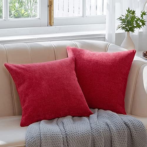 Anickalni lumbalni tupi crveni jastuk 12x20 inčni set od 2 ukrasnog akcentnog jastuka navlaka za jastuk za
