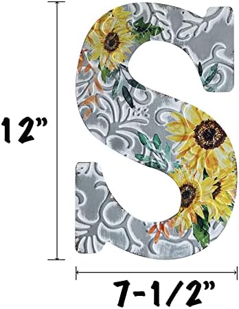Kolektivna kuća 12 slova za zidni dekor, reljefne metalne brojeve sa cvijetom za sunčanje, rustikalni