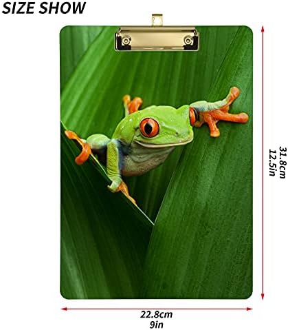 Žaba tropska prašuma plastike Clipboards sa Metal Clip pismo veličine Clipboard niskog profila Clip ploče
