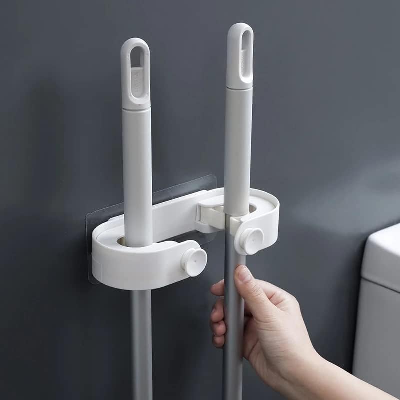 ZLXDP stalak za kuke multifunkcionalni zidni samoljepljivi vodootporni četkica za metlu vješalica za kupaonicu