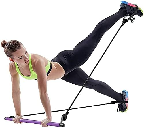 ASUVUD Pilates Stick traka otpora traka Bar za kućnu teretanu prijenosni vučni štapovi Body Workout Yoga fitnes trake za rastezljive štapiće izvlakač užeta