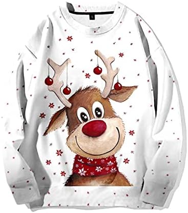 GDJGTA muškarci žene zimski Top Božićna bluza topli stilski Print Duks dugih rukava Casual zabavni