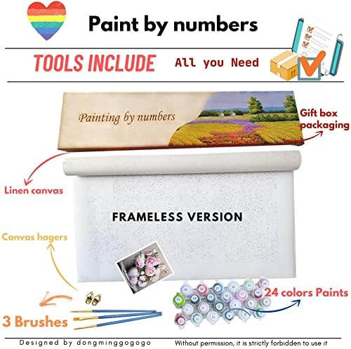 Slika po brojevima za odrasle početnici DIY akrilsko slikanje sa četkicama za boju pigment dječje crtanje lakih