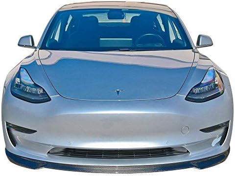 Ikon Motorsports, prednji branik za usne kompatibilan sa 2017-2021 Tesla Model 3, Ikon stil prednje usne Chin Spoiler Air Dam CF CFBON Giber