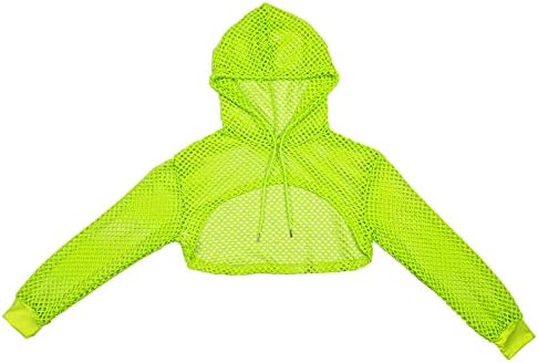 Khmeter Žene Vide kroz mrežicu Fishnet Hoodie pulover gornje dugih rukava ljetna dukserska odjeća