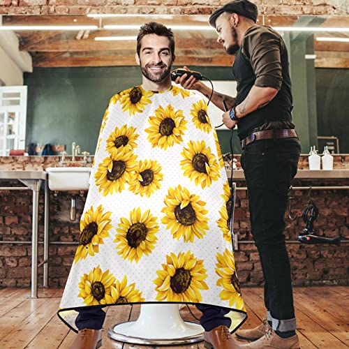 Visesunny Barber Cape poliesterska rezanje kose salon za pregače protiv statičke frizure Suncokret svi
