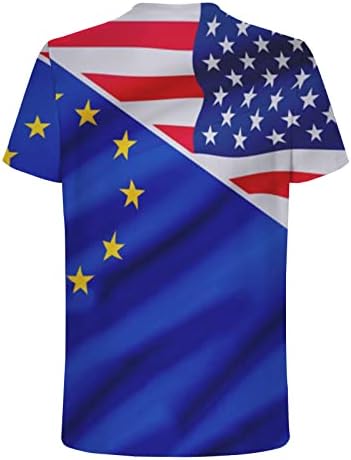 4. jula vrhovi za muške vintage američke zastave tiskane majice američke zastave Grafičke košulje casual majica kratkih rukava
