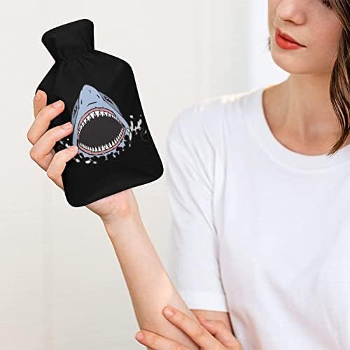 Shark Teeth flaša za toplu vodu sa mekanim plišanim poklopcem vreća za ubrizgavanje tople gumene vode 1000ml