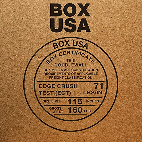 BOX USA BHD121212HDDW kutije sa dvostrukim zidom za teške uslove rada, 500 # / ECT-71, 12 x 12 x 12, Kraft, braon