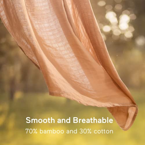 Momcozy Baby Swaddle pokrivač 47 x 47 inča, mekani svileni bambuo muslin prekrivač, primanje pokrivača za dječake i djevojke, deke za bebe Unisex 4 pakovanje