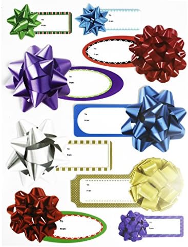 Set od 36 samoljepljivih naljepnica za božićne poklone! 6,5 x 4 - 3,5 x 2 - 4 lijepe teme - 36 različitih jedinstvenih oznaka-naljepnice s poklon oznakama sa životom poput poklon Mašnica!