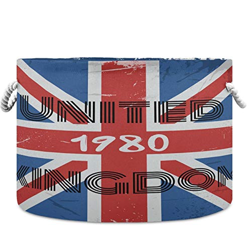 Vissunny Sklopivi basak velike kapacitete Velika Britanija Zastava 1980 Stopa za pohranu odjeće Skladištenje