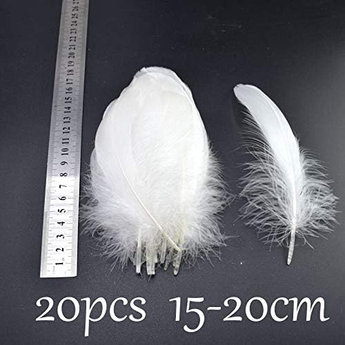 ZAMIHAALA-20kom / lot Bijelo nojevo gusko perje za zanate DIY perje fazana Pijetla za nakit odjeća za dom pero ukras za zabavu