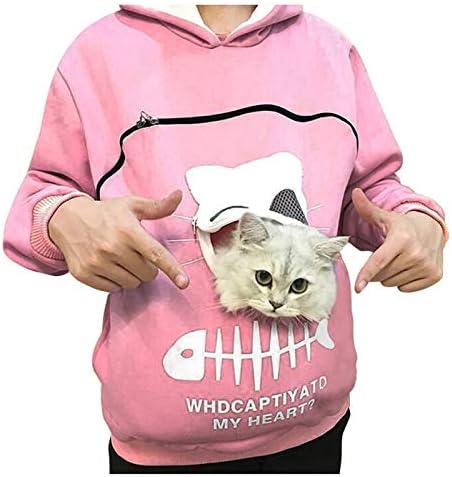 Mačji džepni duks mače Štenad torbica Kangaroo torbica Hoodie Cat Touch Cat Hoodie za ženska torbica za pse