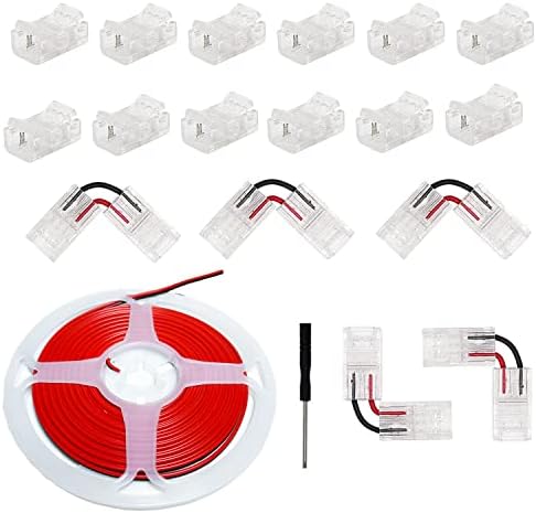 2pin LED priključci Transparentni konektori za osvjetljenje staza za striptiz 2 klina 10mm, LED kutni konektor
