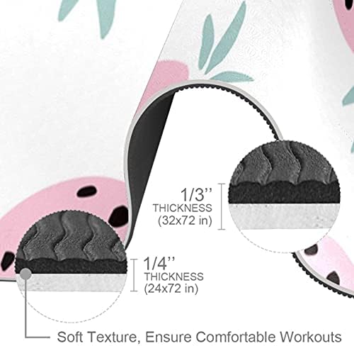 Pink Summer Fruit Strawberry prostirka za jogu duga traka za nošenje - Extra Long Yoga Mat 79Inch