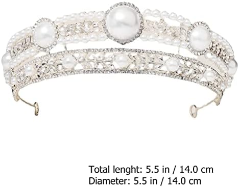 Generički vjenčanje Bride Pearls Headdress Rhinestone Crown Bridal Headpiece za žene djevojke