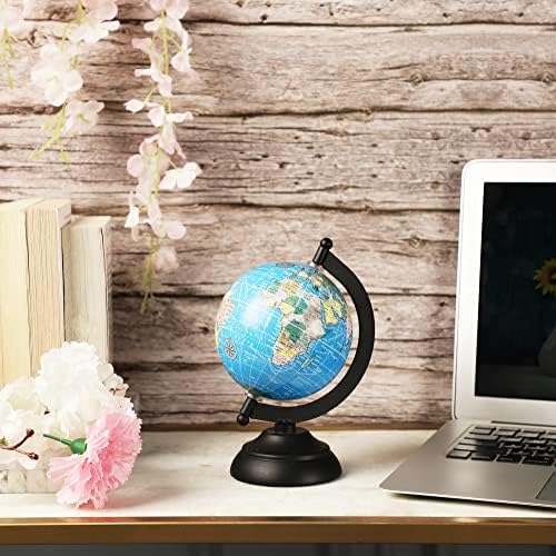 Oslonite se + 4 Dekorativni svjetski putnici sa štandom - Desktop globus za kućni stol za stol uredskih škola
