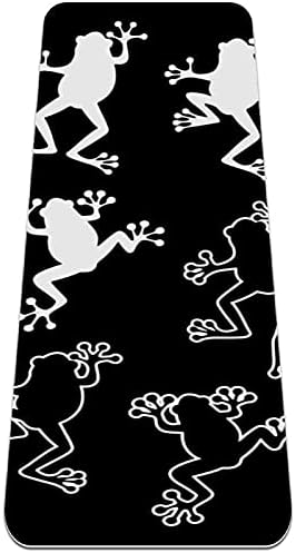 Podloga za jogu crno-bijela žaba Silhouette Eco Friendly neklizajuća podloga za fitnes vježbe
