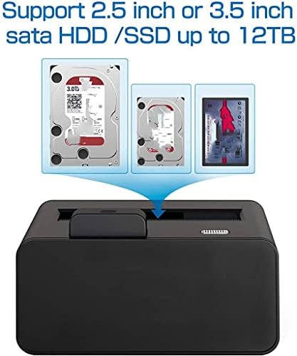 JAHH eksterni hard diskovi USB 3.0 do SATA hard disk priključna stanica Pop up dugme, 2.5, 3.5-inčni HDD SSD stanica UASP podrška 10TB