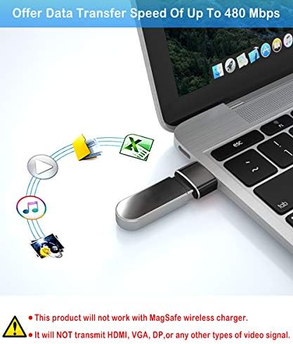 Elebase USB na USB C Adapter 4 paket, Tip C ženski na muški Konverter punjača za Apple Watch Ultra