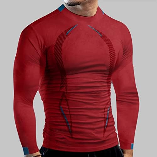 ZDDO 2022 Nove majice za kompresiju za muške, dugih rukava Brzi suhi visoki elastičnost mišića Sports Tee Tops Workout Mashirt