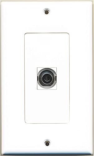 Riteav - 1 3,5 mm Audio-slušalica Jack Port Zidna ploča Dekorativna - Bijela