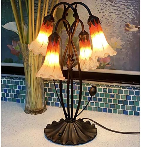 Bieye L10699 Lily Flower blow Glass Accent stolna lampa za uređenje dnevne sobe