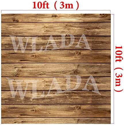 WLADA 10x10ft Rustikalna drvena zidna pozadina prirodna smeđa drvena ploča fotografija pozadina