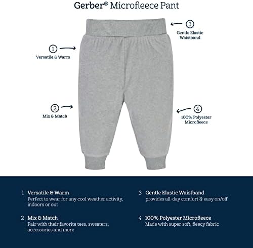 Gerber Baby Girls '4-paket microfleece hlače