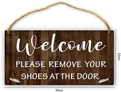 Dobrodošli Uklonite cipele 6x12 inčni cipele od drveta s okretnim vratima sa konopom, odvojite cipele