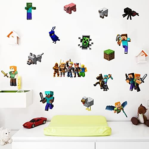 Dječja soba zidni dekor Igraonica naljepnica naljepnica za djecu Minecraft zidni dekor za dječake zidni Poster zidni Poster Muralni zidni naljepnice poklon