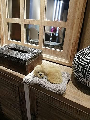 Lijepa štenata realistična mala laboratorija pliša za pse plišana može očistiti zrak za automobile ili u zatvorenom prostoru, svijetlo žuti pas, 18x15cm