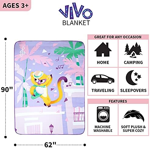 Franco Kids Posteljina Super Mekani mikro Raschel pokrivač, 62 u x 90 in, Sony Vivo