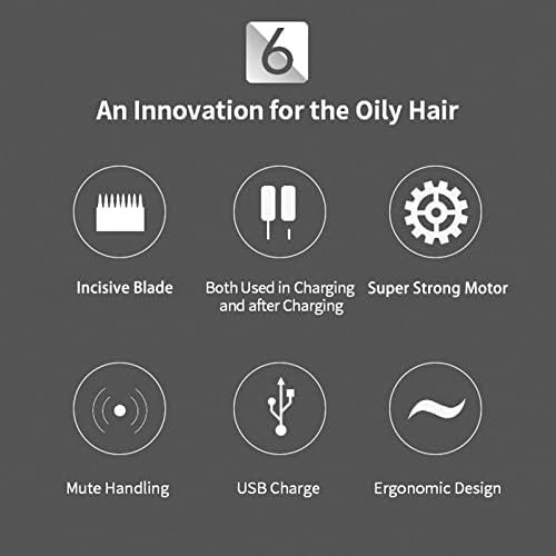Šimper za kosu za kosu, električna aluminijska legura prijenosni t oštrica za kosu za kosu USB zamenski vodič za punjenje češći profesionalni za muškarce za frizuru
