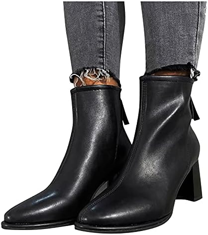 Čizme za žene modne patentne patentne patentne čizme Ženske prozračne cipele kratke retro pete High Wopy's Boots Ženske egzotične kaubojske čizme