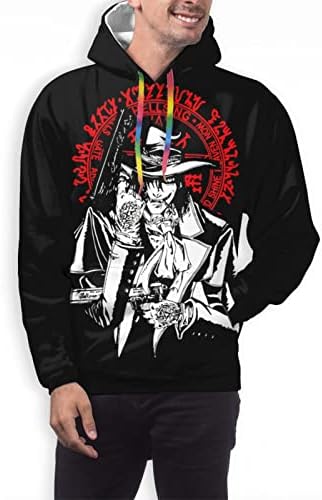 Pankooclub Anime Manga Hellsing Hoodie Muške casual vrhove Dugih rukava Duks pulover kapuljača