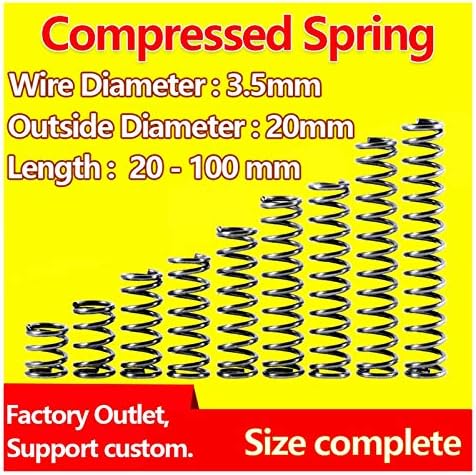 Zamjenska strojeva za igračke proljeće Kompresioni proljetni žica promjer 3,5 mm, vanjski promjer 20mm tlak