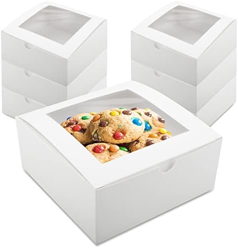 HeroFiber 15 kom 8x8x4 kutija za pekare | 8 inčne kutije za torte sa prozorima | kutijama za torte za jednokratnu