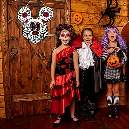 Dekoracije za Halloween, dan mrtvog drvenog znaka za ulazna vrata Dia de los muertos dekor meksička