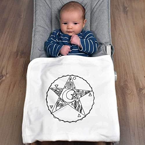 Azeeda 'Pentacle sa elementima' pamučna beba pokrivača / šal