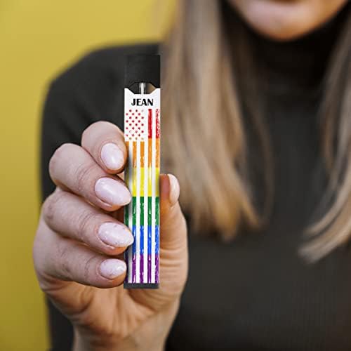 Personalizirani kompatibilan s Juul Custom LGBT Pride Rainbow zastava zaljepljivanje naljepnica pokloni za gay lezbijke na rođendan Prilagođeno ime naziv kože Svjetlića pakovanja 3 ili 3 kom.