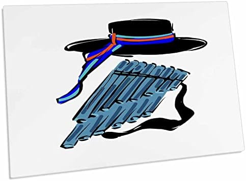 3Droza šešir plavi PAN Flaut Ribbon Glazbeni dizajn - Desk Pad Place Mats