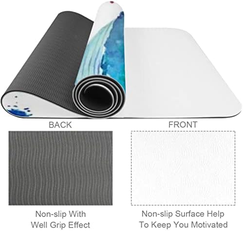 NDKMEHFOJ Blue Whale Folding gimnastika Mat Yoga Mat Pad non-Slip izgubiti težinu Vodootporan Sport