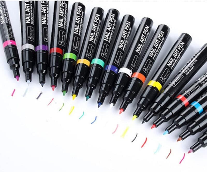 Crna & amp;bijeli šarm slika UV Gel lak manikir nail Art Pen Painting alati za dizajn Painting Pen Tool, 2 kom / Lot